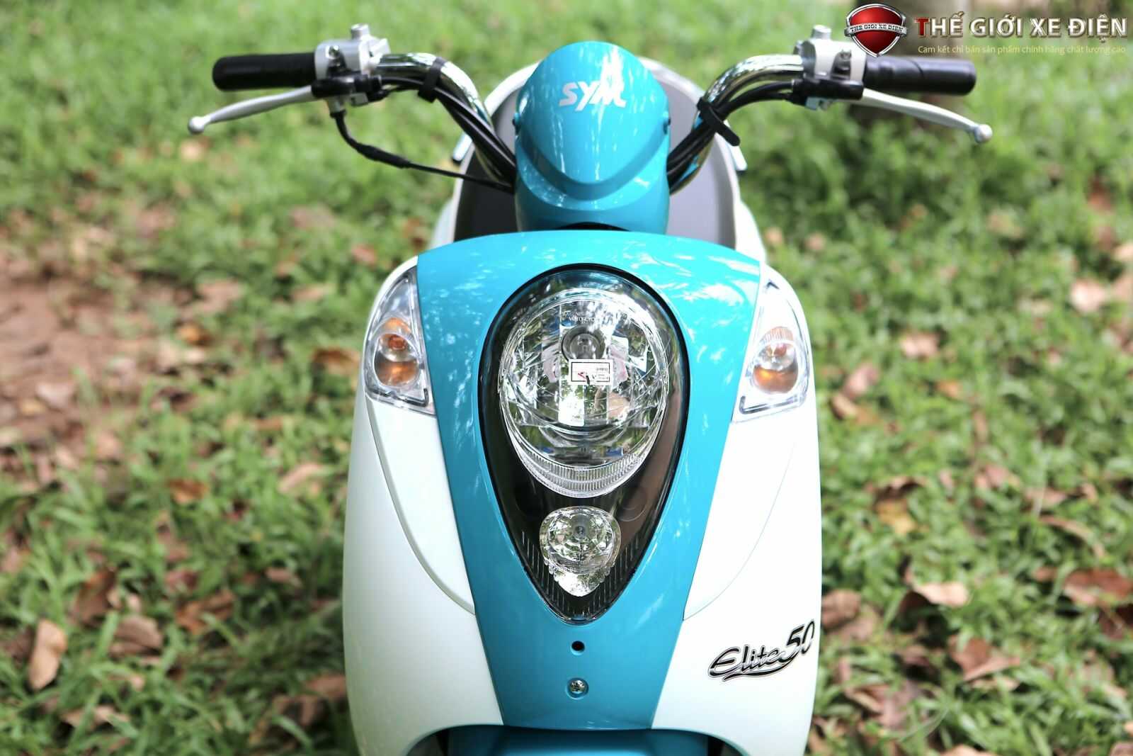 Xe ga 50cc Elite SYM Trắng Đỏ/Trắng Xanh Xe ga 50cc Elite SYM Trắng Đỏ/Trắng Xanh