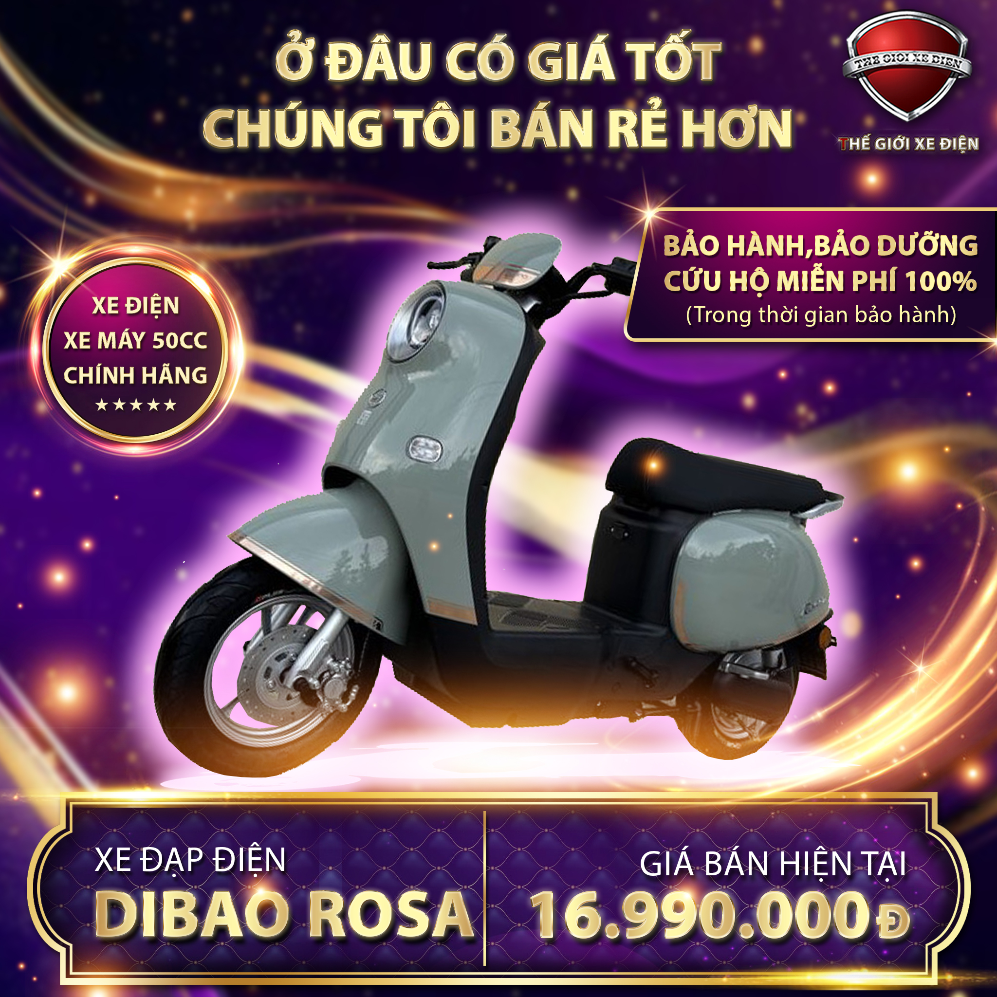 xe điện được đánh giá cao - Dibao Rosa