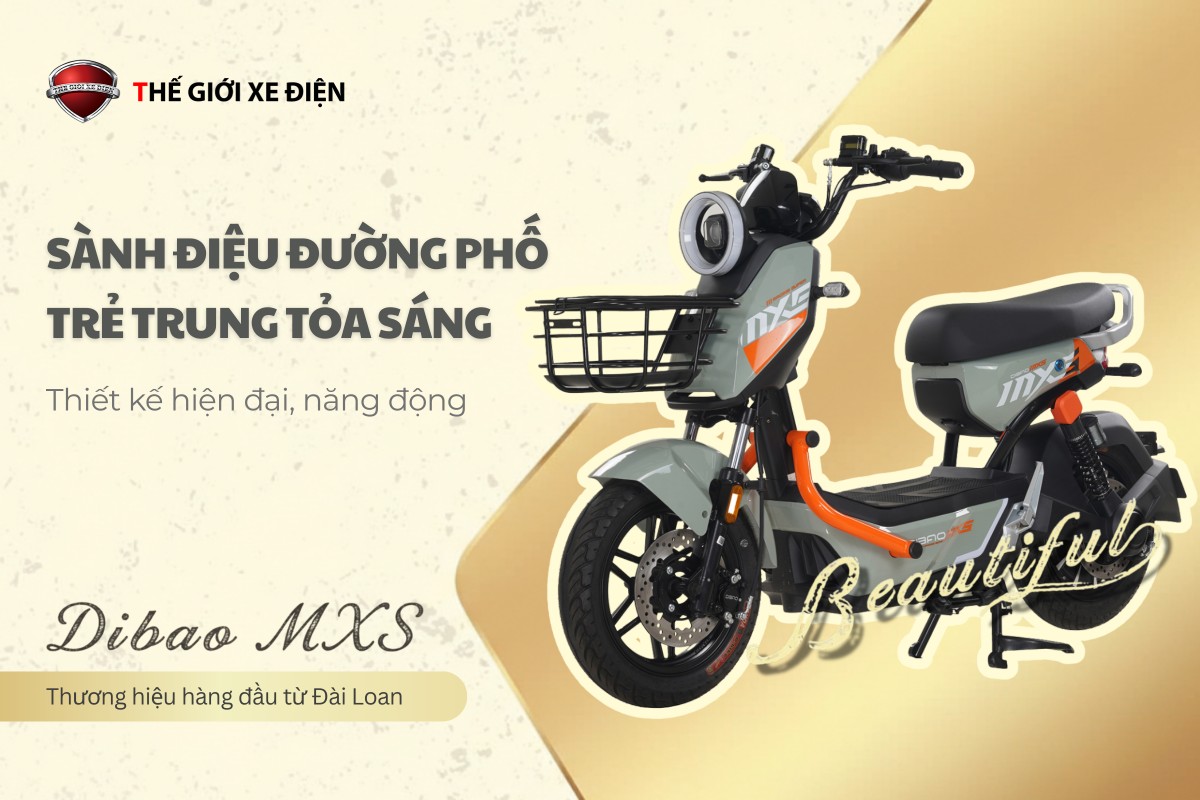 Xe máy điện Dibao MXS: thiết kế thể thao cá tính, vận hành ổn định, an toàn tối ưu trong đô thị