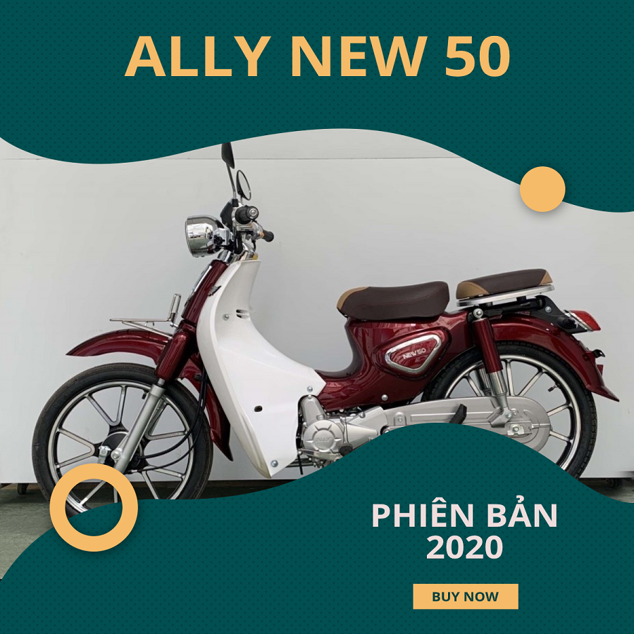 Xe máy 50cc Cub New Ally chính hãng mới phiên bản vành đúc
