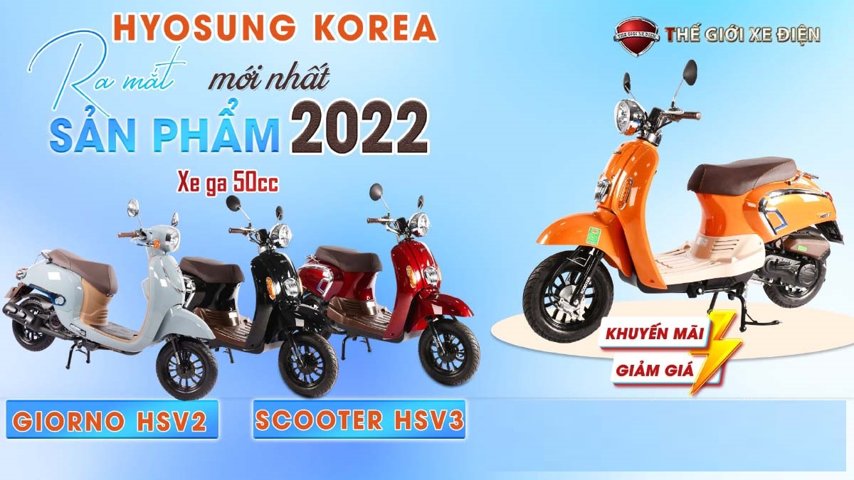 Top 3 xe máy 50cc Hyosung được giới trẻ yêu thích nhất vào năm 2023