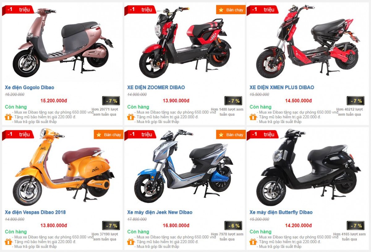 Giá xe máy điện Dibao 2019