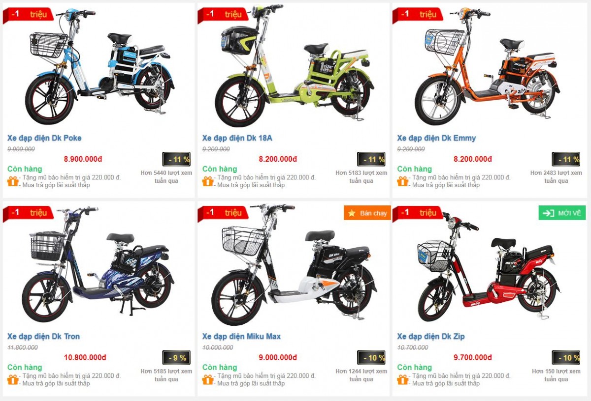 Mẫu xe đạp điện hai yên giá rẻ tại Hồ Chí Minh