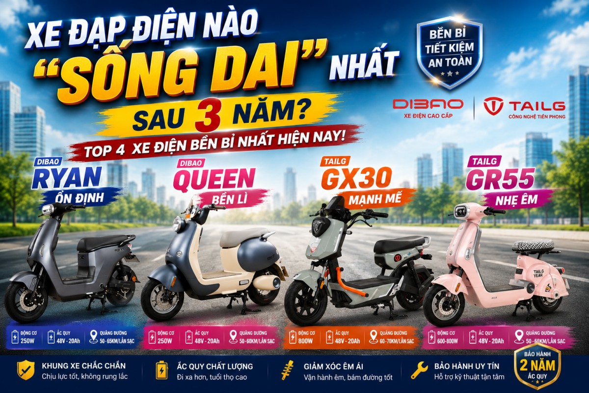 Xe đạp điện nào “sống dai” nhất sau 5 năm? Top này có câu trả lời