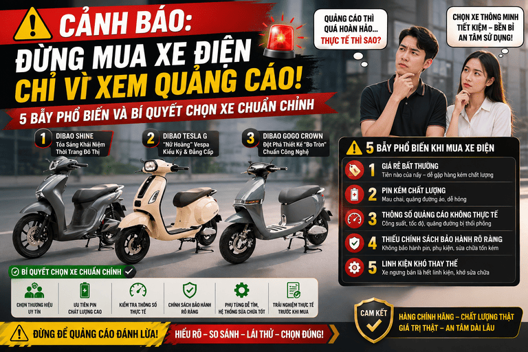 CẢNH BÁO: Đừng Mua Xe Điện Chỉ Vì Xem Quảng Cáo! 5 Bẫy Phổ Biến Và Bí Quyết Chọn Xe Chuẩn Chỉnh